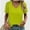 Chartreuse, variant on Women's T Shirts V Neck Casual Short Sleeve Summer Basic Tops Tees