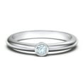 thumbnail image 1 of Classic Bezel Set Birthstone Ring - Aquamarine (March), 1 of 4