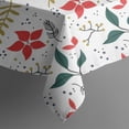 thumbnail image 2 of Floral 60" Square Waterproof Tablecloth, Floral Print Polyester Table Cover, 2 of 6