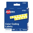 thumbnail image 1 of 450pzs Etiquetas Redonda Avery TD5732 Color Amarillo Circular 6mm Permanente Codigo Papeleria Oficina Escuela, 1 of 1