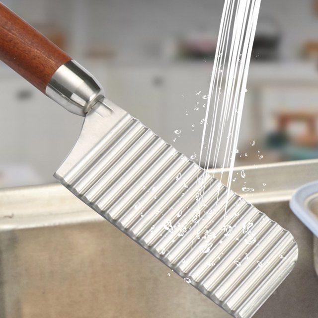 Crinkle Fry Cutter Wavy Non Handle Crinkle Cutter | Purpose Crinkle Slicer For Potatos Handheld Wavy Fry For Potato 1pc Fruit Slicers Hand Chopper for Vegetables String Potato Cuber And Kitchen Items