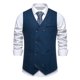 thumbnail image 2 of Mens Botón de la Camisa de la Moda Sólida Impresión Retro con Bolsillos, Tanques sin Mangas Blusa Poliéster, 2 of 9