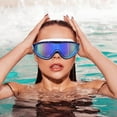 thumbnail image 4 of Holloyiver No Leaking Anti Fog Swim Pool Goggles,Favorabler Goggles with Earplugs bathing cap,Hd Children's Large Frame Waterproof and Anti-Fog Swimming Goggles, 4 of 5