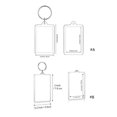 thumbnail image 5 of CEORPER Rectangle Shapes Plastic Keychain Picture Frame Keyring with Split Rings, 5 of 12