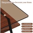 thumbnail image 5 of BISHE Rectangle Coffee Table, Tempered Glass Tabletop with Black Metal Legs, Modern Table for Living Room , Transparent Glass, 5 of 14