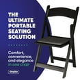 thumbnail image 3 of 24 Black Resin Folding Chairs with Padded Seats – Stackable, Lightweight, Indoor/Outdoor, 3 of 6