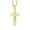 gold with chain, variant on Unisex Stainless Steel Personality Hip Hop Creative Cutout Openwork Cross Pendant Amulet Crucifix Necklace Simple Jewelry Black Free Chain