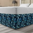 thumbnail image 1 of Flower Bed Skirt, Modernistic Abstract Floral Pattern with Aqua Color Palette Rose Petals Bloom, Elastic Bedskirt Dust Ruffle Wrap Around for Bedding Decor, 4 Sizes, Multicolor, by Ambesonne, 1 of 2