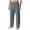 Dark Gray, variant on WOLIAUO Mens Linen Pants Summer Beach Pants Casual Loose Fit with Waist Drawstring Lightweight Vacation Clothing (L Light Gray)