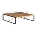 thumbnail image 4 of vidaXL Coffee Table 140x140x40 cm Rough Mango Wood, 4 of 4