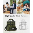 thumbnail image 6 of Holuxer Tactical Lunch Box & Lunch Bag for Men - Large Double Deck Insulated Adult Lunchbox for Work - Soft Expandable Lunch Cooler Bag for Beach Picnic Camping Outdoor Travel (Green,16L), 6 of 6