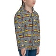 thumbnail image 5 of Kdxio Funny Construction Pattern Kids Boys Girls Zip Up Hoodie 3D Printed Hooded Sweatshirt Hoody Coat with Pocket 7-12 Y-Medium, 5 of 6