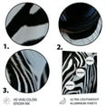 thumbnail image 3 of Designart "Portrait of a Black and White Zebra II" Animals Zebra Metal Art Living Room, 3 of 5