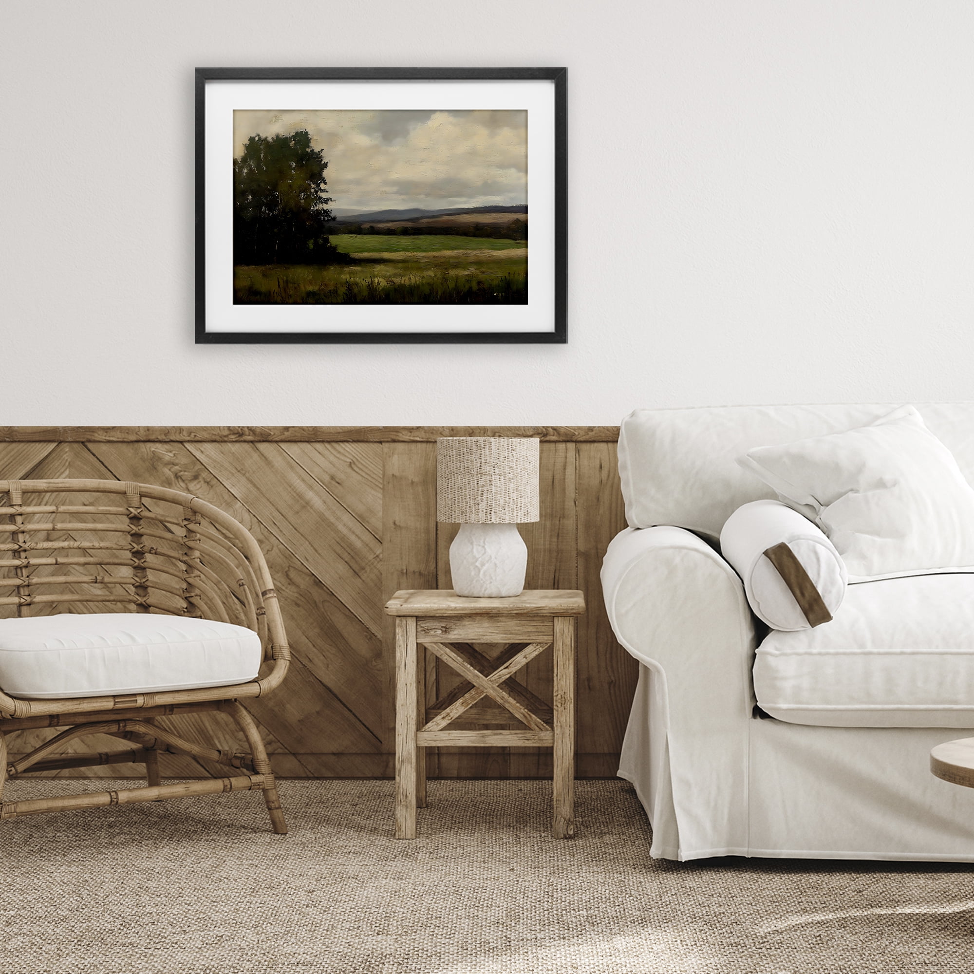 Stupell Industries Hills In The Distance Black Framed Print Under Glass, design by Creative Studio
