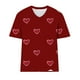 thumbnail image 4 of Camisetas de Verano de las Mujeres con Cuello en V de Manga Corta Impresa, Camiseta Deportiva para Uso Casual Y Diario, 4 of 4