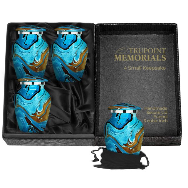 Urnas funerarias Trupoint, pequeñas, para cenizas humanas, 4 unidades