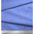 thumbnail image 2 of Soimoi Blue Cotton Poplin Fabric Berries & Dots Print Fabric by Yard 56 Inch Wide, 2 of 3