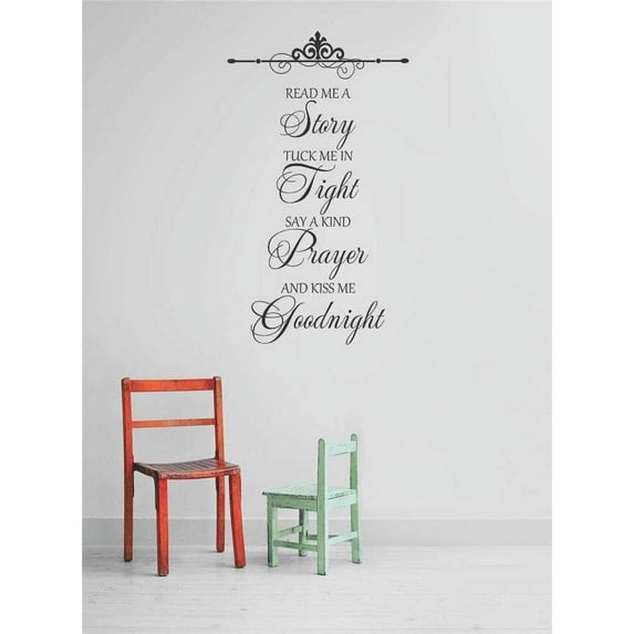 Living Room Art Read Me Story Tuck Me In Tight Say A Kind Prayer And Kiss Me Goodnight Newborn Boy Girl Nursery 12x26