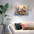 thumbnail image 2 of Balery Elegant Cute Panda Sunflower Pattern Canvas Decorative Picture – 30x40in Premium Wall Art, Modern Canvas Print for Home Decor（Horizontal）, 2 of 6