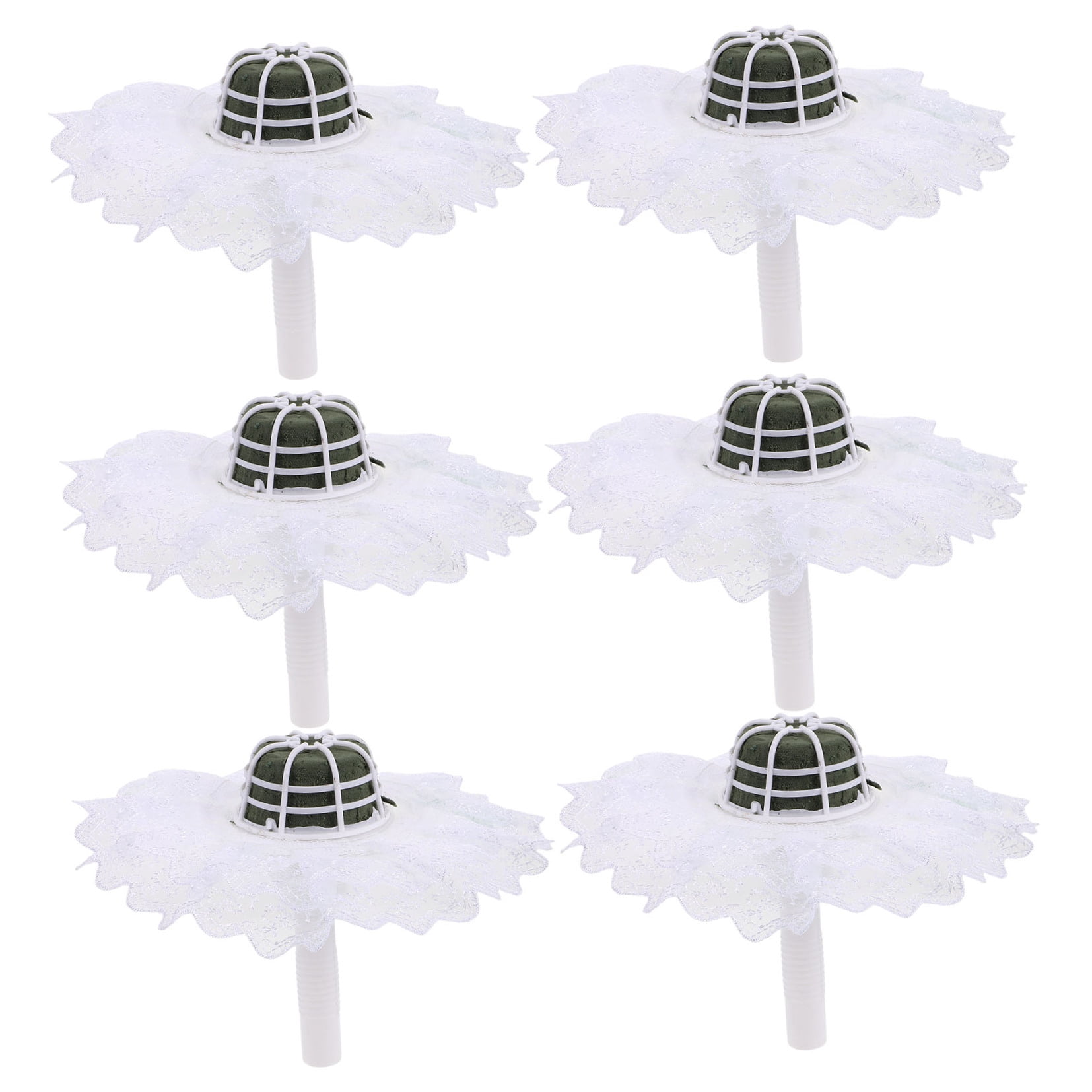 WHAMVOX 6pcs Wedding Bouquet Holder Bridal Bouquet Holders for Artificial Flowers Bouquet Holder Handle for Weddings Flower Arrangement Gardening Supplies