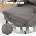 thumbnail image 3 of S-HOME Chenille Fabric Chaise Lounge Recliner Sofa in  with Comfortable Backrest Ideal for Bedroom or Office Use，Dark Gray, 3 of 16