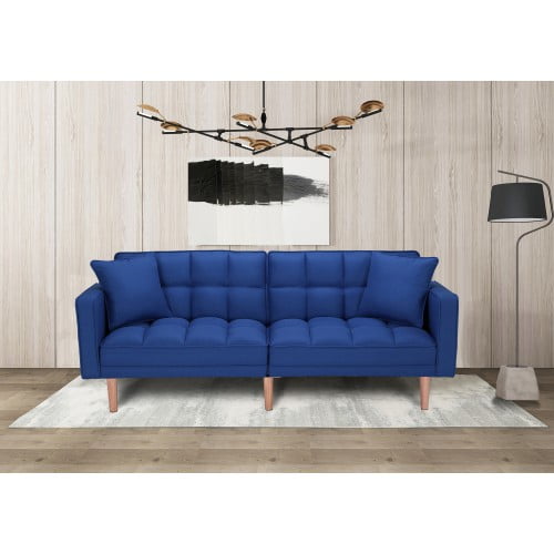Upholstered Fabric Convertible Futon, Futon Twin Sofa Bed