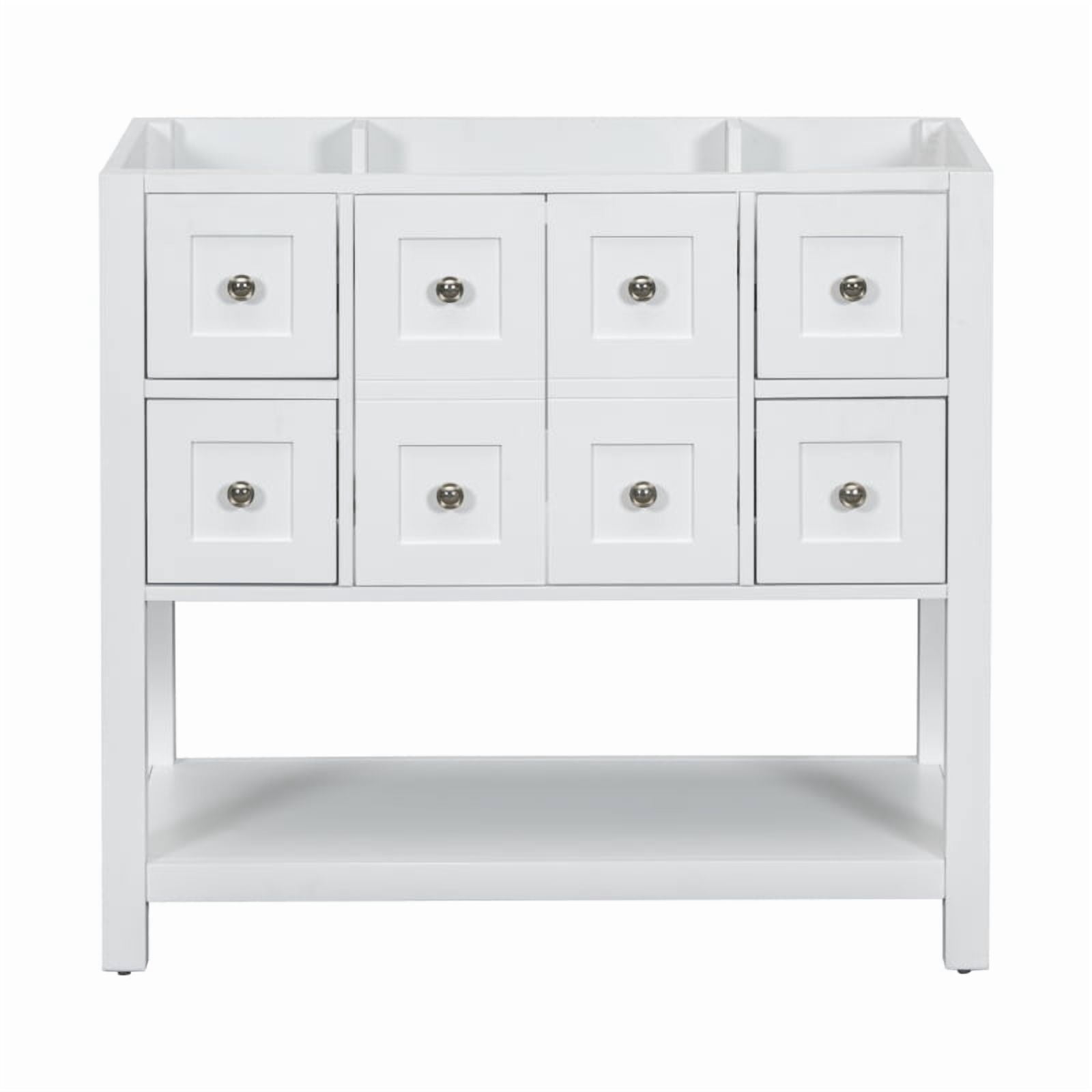 36'' Bathroom Vanity with Undermount Sink,Free Standing Vanity Set with 4 Drawers& Soft Closing Doors,Solid Wood Frame Bathroom Storage Cabinet (Same as SW000123AAE)