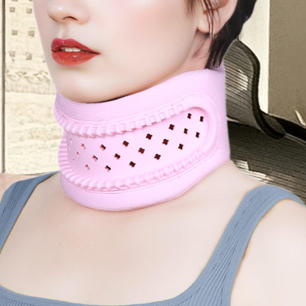Neck Brace 360 grados envoltura cómoda suave para mujeres y hombres durmiendo rosa