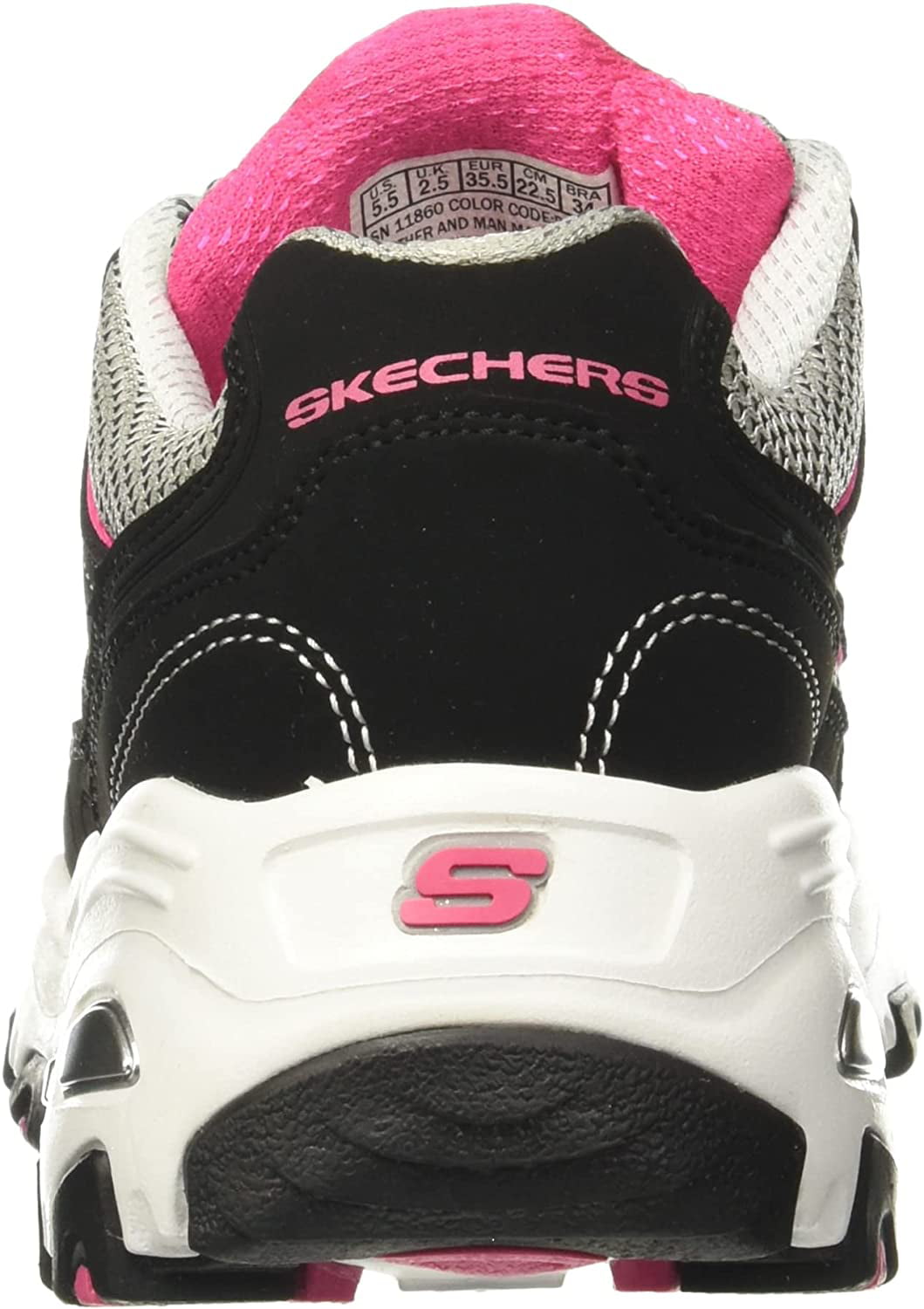 Trampas Anotar Electrizar Skechers Women's DLites Interlude Sneaker Black/Pink 10 M US - Walmart.com