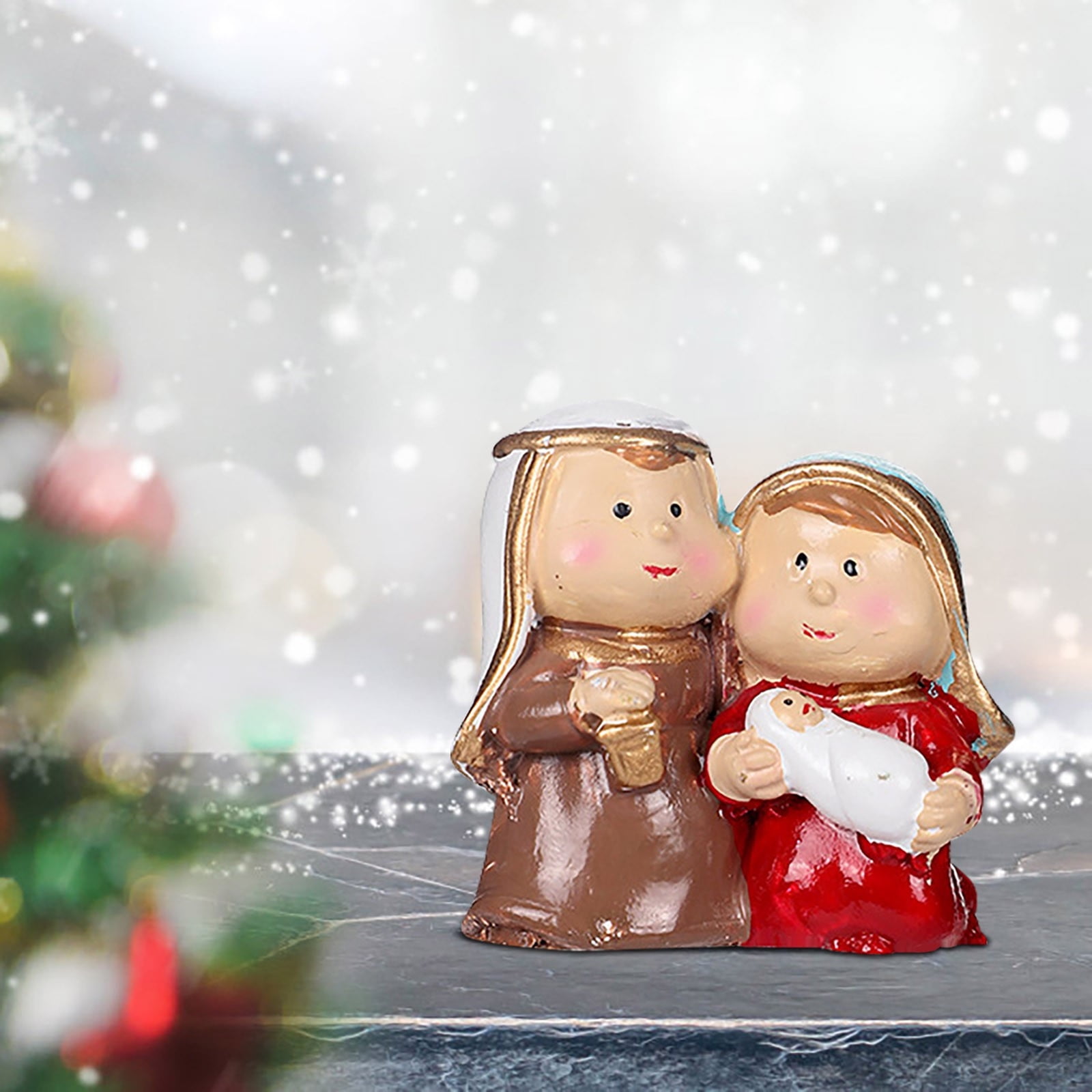 Scènes De Table De La Nativité,Scène De La Nativité - Mangeoire De Crèche De Décoration De Noël Stable - Ornements De La Naissance Du Christ De Jésus, Décoration Intérieure De La Maison