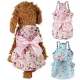 thumbnail image 1 of Travelwant Dog Floral Dress Pet Princess Dress  Puppy Dog Dress Pet Bowknot Princess Dress Puppy Floral Vest Skirt Pet Summer Dress Dog Cute Rosette Sundress Apparel for Small Dog Cat Pet, 1 of 5