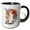 Black/White, variant on 3drose, Pretty Floral Monogram D, 11oz Mug