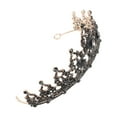 thumbnail image 4 of Bandeau de Mariée Vintage Couronne Décorative en Strass pour Mariée, 4 of 9