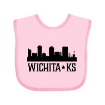 Inktastic Wichita Kansas City Skyline Boys or Girls Baby Bib
