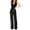 Black, variant on Halter Jumpsuit Deep V Neck Sequin Jumpsuits Halter Cowl Neck Backless Romper for Night Party