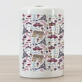 thumbnail image 3 of Paris Ceramic Toothbrush Holder, Triumphal Arch Famous Tower and Many Other of the City of Love Kiss Rose, Decorative Versatile Countertop for Bathroom, 4.5" X 2.7", Multicolor, 3 of 4