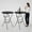 Black, variant on LAZY BUDDY 32'' Folding Round Cocktail Table 2 Pack, High Top Bar Table with Locking Leg & Removable Legs, 280lbs, for Indoor Outdoor Party, Commercial Events