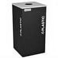 thumbnail image 2 of Ex-Cell Kaiser RC-KDSQ-PL BLX Square Recycling Receptacle with Plastic Decal, Black Texture, 2 of 3