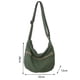 thumbnail image 3 of Bolso bandolera de lona para mujer Bolso bandolera simple Moda para viajes Trabajo (Verde), 3 of 8