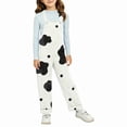 thumbnail image 4 of Generic Teen Girl Cow Overalls Adjustable Straps Wide Leg Casual Jumpsuit Onesie, 4 of 7