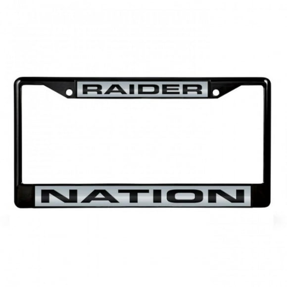 Raider Nation Laser Black License Plate Frame