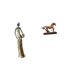 thumbnail image 1 of Figura de escritorio,Artesanía de escritorio con figuras africanas coleccionables,Figura de caballo,Escultura de caballo en miniatura coleccionable,Estatua de animal de adorno de caballo de, 1 of 8