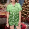 thumbnail image 2 of SONXAHE Toddler Girls 2-Piece Outfits Solid Color Short Sleeve Top Shorts Turn Down Collar Daily Casual Wear,6—7Y, 2 of 4