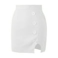 thumbnail image 3 of IROINNID Elastic Waist Short Skirts For Women Fashion High Waist Slim Color Buttock Wrapping Skirt Solid Color Skirt, 3 of 9