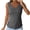 Gray, variant on Women's Summer V-Neck Sleeveless Blouse with Built-in Bra Side Pleated Casual Fashion Solid Color Tops, Black XXL
