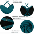 thumbnail image 6 of Hilor Womens Underwire Tankini Top Swimwear Twist V Neck Swimsuits Tummy Control Crossback Bathing Suits Top Only, 6 of 7