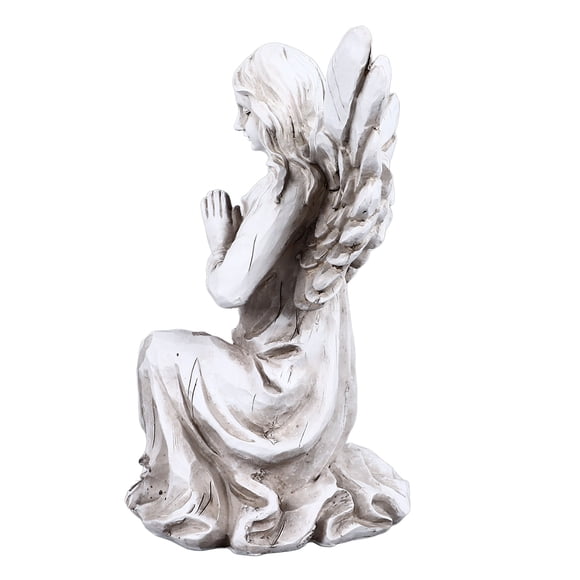 Outdoor Angel Sculpture, Artistic Religious Angel Statue Decorative Resin for Patio for Lawn