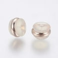 thumbnail image 2 of Silicone Ear Nuts Earring Backs with Brass Findings Rose Gold 7x5mm Hole: 0.7mm, 2 of 2