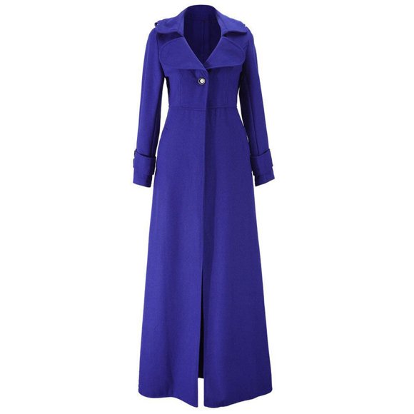 DondPO Trench Coat Women Womens Jacket Long Lapel Outwear Trench Overcoat Coat Slim Winter Women's Coat Long Jackets for Women Coat Women Blue 2XL Clearance!