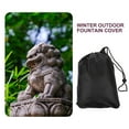 thumbnail image 2 of Homoyoyo 1Pc Weather-Resistant Garden Fountain Cover in Black with Bottom Locking Drawstring for Outdoor Use, 2 of 8
